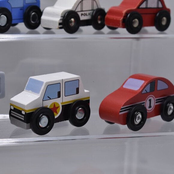 Snap-On Tools Wooden Cars Play Set Race Truck Sport Cars Police Ambulance Lot 14 - Picture 5 of 10